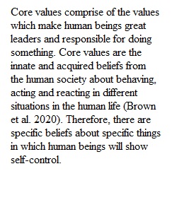 Forum 6 Social Identity, Personality, and Gender (1. Core Values)